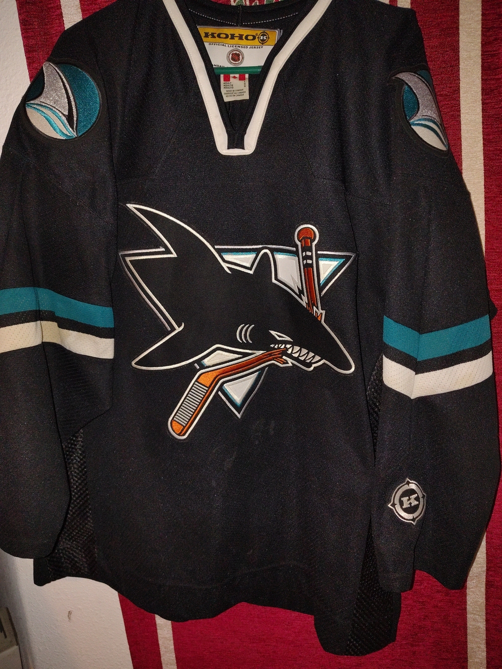 Koho San Jose Sharks Black & Teal Hockey Jersey